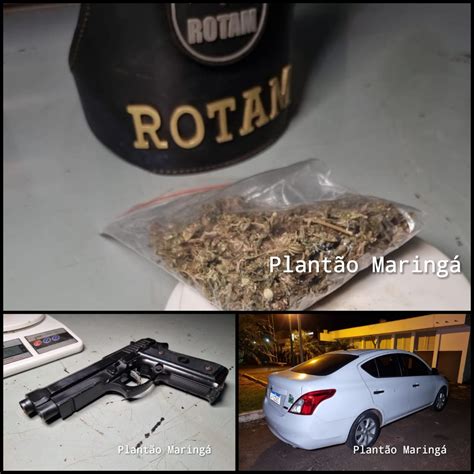 Rotam Prende Trio Carro Roubado Droga E Simulacro De Pistola Em