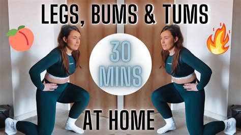 30 Mins Legs Bums And Tums Follow Along Home Workout Resistance Band Only Youtube