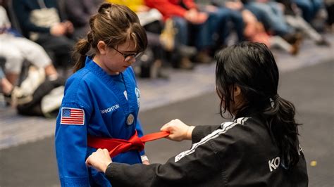 Taekwondo uses a range of different belt colors and stages t