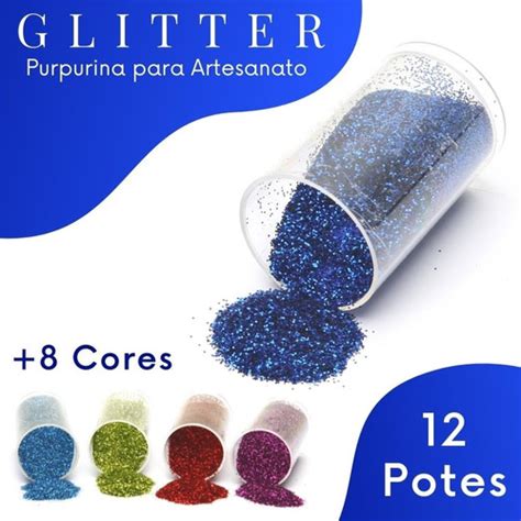 Glitter Purpurina Para Artesanato Kit C Potes Nybc