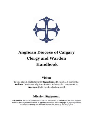 Fillable Online Anglican Diocese Of Calgary The Anglican Church Of