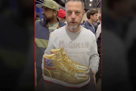 MAGA supporter spends $9000 on Donald Trump gold sneakers [video ...