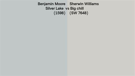 Benjamin Moore Silver Lake 1598 Vs Sherwin Williams Big Chill Sw