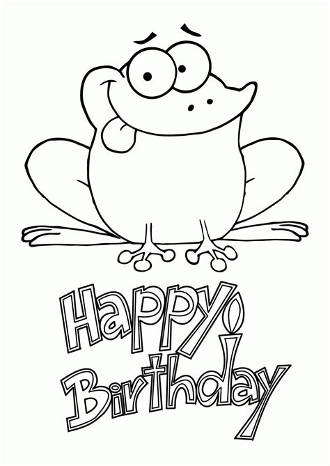 Printable Coloring Pages Happy Birthday