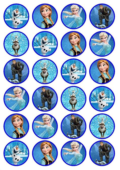 Precut Frozen Edible Cupcake Toppers Premium Thickness Sweetened