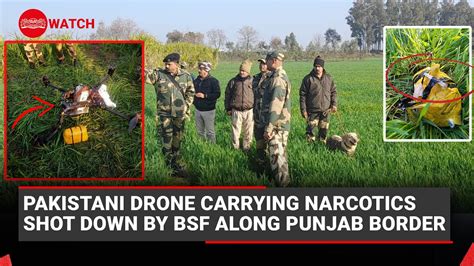 Pakistani Drone Carrying Narcotics Shot Down By Bsf Along Punjab Border