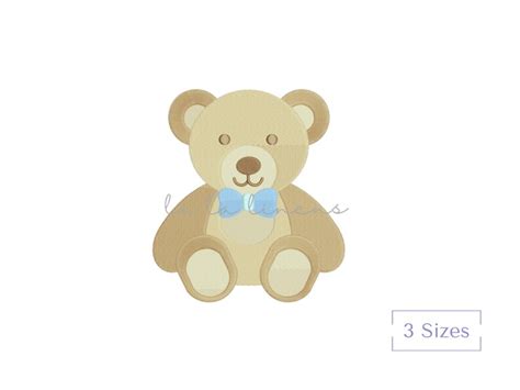 Teddy Bear Machine Embroidery Embroidery Design 4x4 5x7 6x10 Baby T