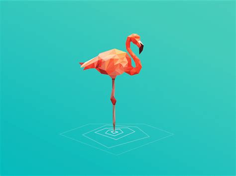 Flamingo Poly Logo Development | GIF by Breno Bitencourt on Dribbble