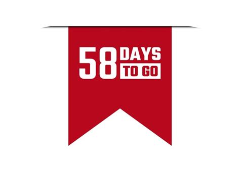 Premium Vector 58 Days To Go Red Vector Banner Illustration Isolated