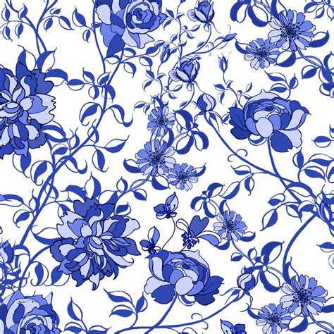 Floral Blue China Pattern