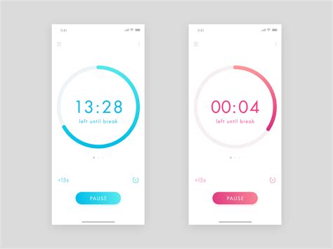 Count down timer app UI design - Daily Ui 014 by Ashley Saleem-West on Dribbble