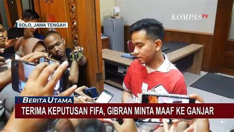 Terima Keputusan Fifa Gibran Rakabuming Sampaikan Permintaan Maaf Pada