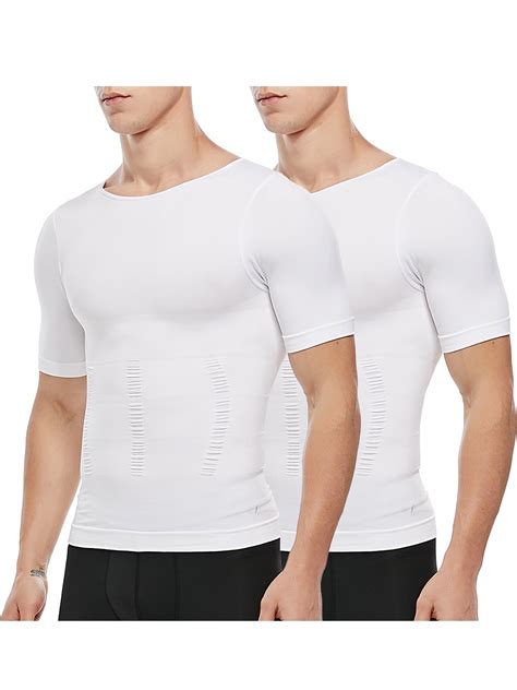 FITVALEN Mens Compression Shirt Slimming Body Shaper Gynecomastia Vest