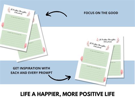 20 Positive Thoughts Journal A Printable Journal To Help You Etsy