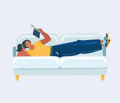 Premium Vector Cartoon Vector Illustration Of Reading Book Laying On