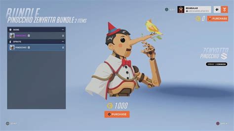 Overwatch Weekly Shop Items For Ft Pinocchio Zenyatta