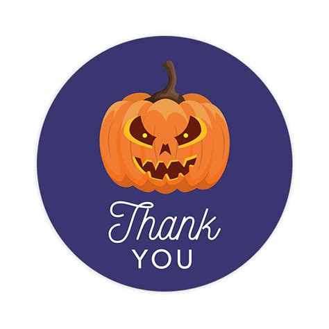 Koyal Wholesale Halloween Thank You Stickers Inch Round Bulk Pk