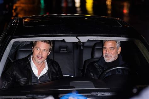 Brad Pitt And George Clooney Film Wolves In New York City Photos