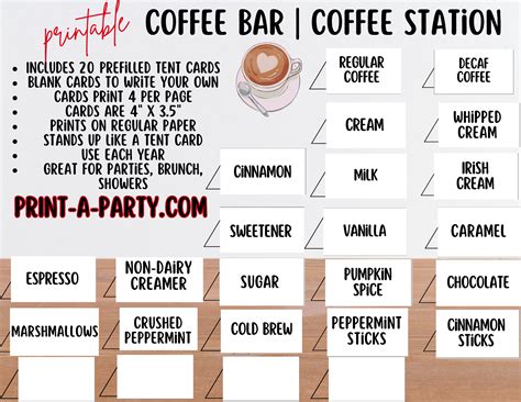 COFFEE BAR | COFFEE STATION Setup - White | Coffee Bar Sign | Coffee S
