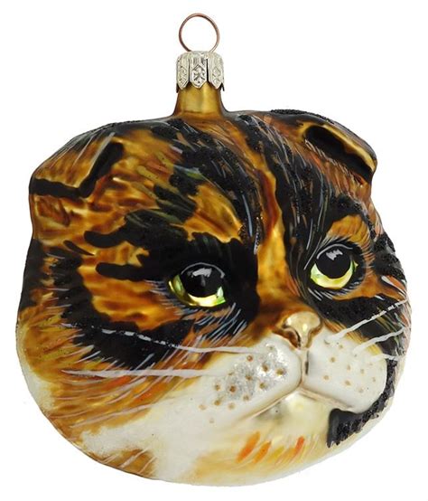 Slavic Treasures Glass Ornaments Cat Christmas Ornaments Christmas Cats Calico Cat