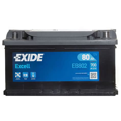 EB802 Excell 110 12V Car Battery 3 Year Guarantee 80AH 700CCA 0 1 B13