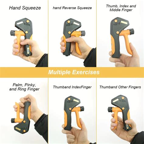 Adjustable Resistance Forearm Hand Grip Strengthener Exerciser Grip ...