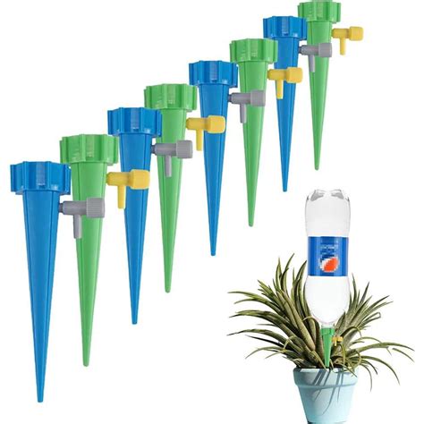 Adjustable Self Watering Spikes Plastic Bottle Garden Plant 12 Pcs