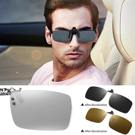 Btlige Mens Clip On Flip Up Polarized Sunglasses Retro Fashion Cat Eye