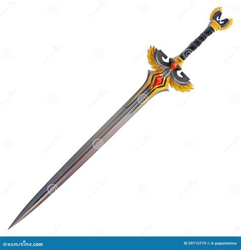 High Fantasy Sword Stock Illustration - Image: 59715779