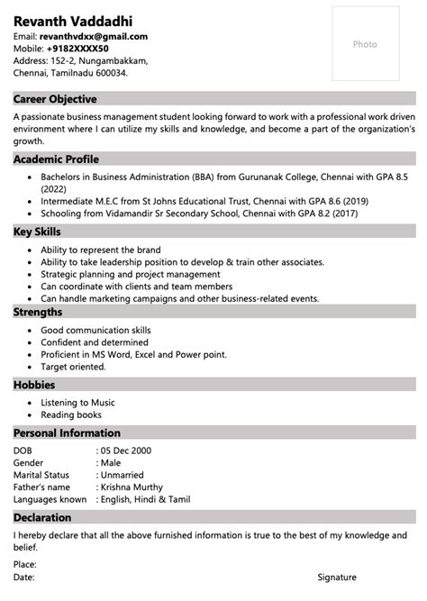 Sample Resume In Word Format For Freshers Tantmahea Free Word Template