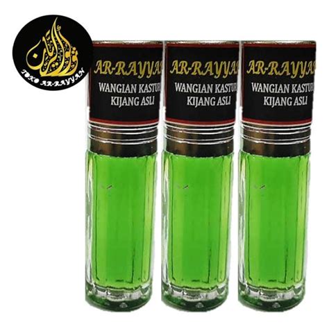 3 Pcs Minyak Kasturi Kijang Hijau Deer Musk Green Attar Perfume Oil