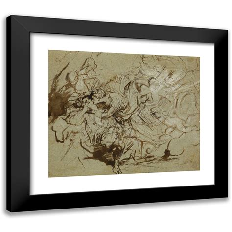 Anthony Van Dyck X Black Modern Framed Museum Art Print Titled