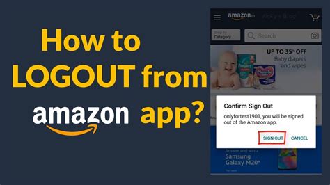 How To Logout From Amazon App Youtube