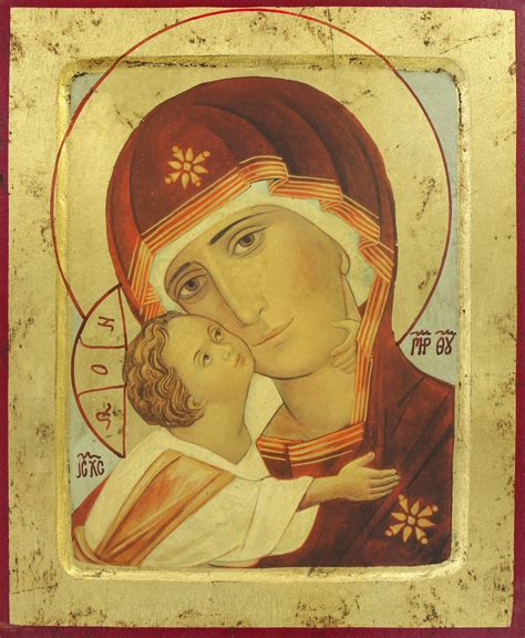 Icona Madonna Della Tenerezza Vergine Di Vladimir Icona In Stile Arte