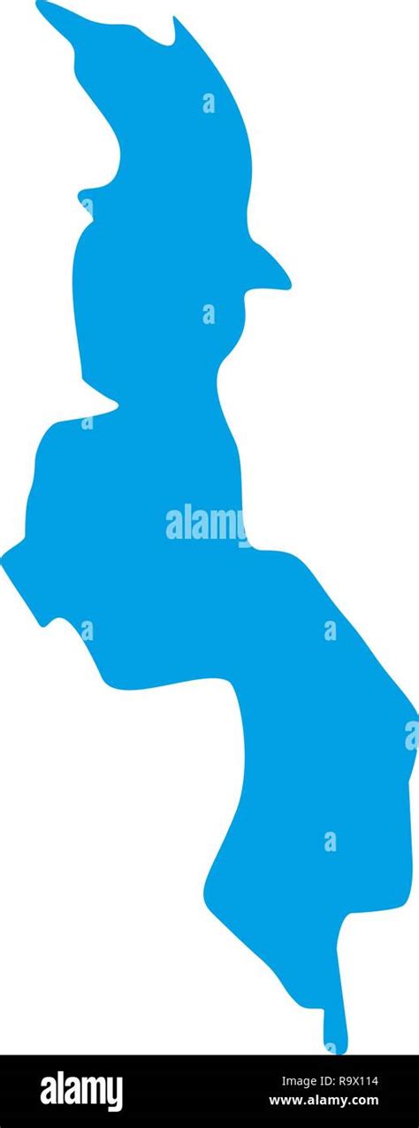 Map Of Malawi Silhouette Of Malawi Map Vector Illustration Stock