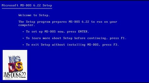 Installing Ms Dos 622 Youtube