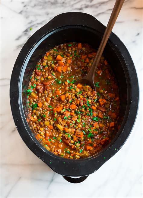 Crockpot Lentil Soup WellPlated