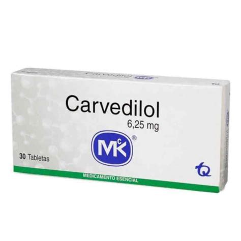 Carvedilol Mg Caja X Tabletas Mk