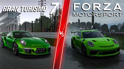 Gran Turismo Vs Forza Motorsport Rain Night Comparison