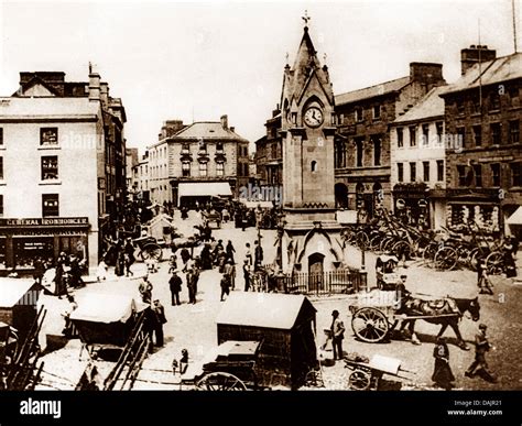 Penrith Market Place Early 1900s Stock Photo Alamy