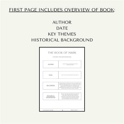 Bible Study of Mark, Bible Study Questions, Bible Study Printable