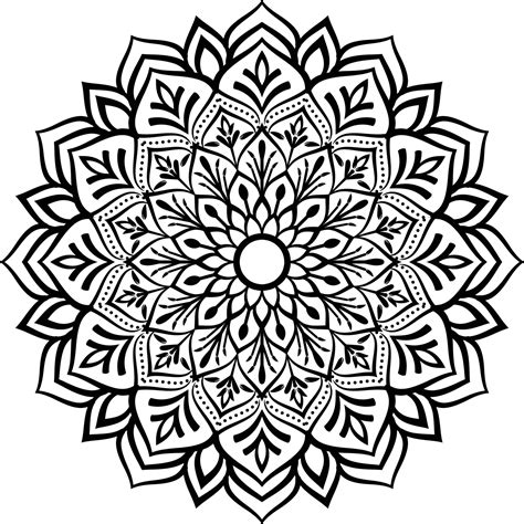 Decorative Mandala design line art, traditional Diwali Rangoli art for ...