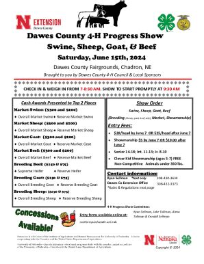 Fillable Online Extension Unl Dawes County H Progress Show Swine