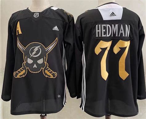 Mens Tampa Bay Lightning Victor Hedman Adidas Black Gasparilla