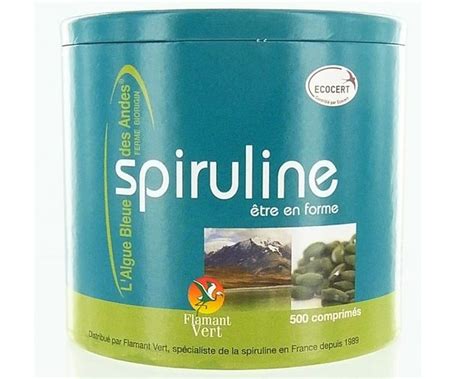 Complément alimentaire Spiruline 500 comprimés 250g Flamant Vert