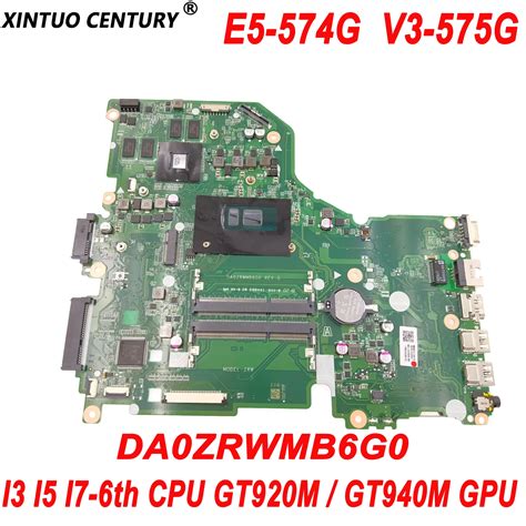 Da Zrwmb G For Acer Aspire E G F G V G Laptop Motherboard