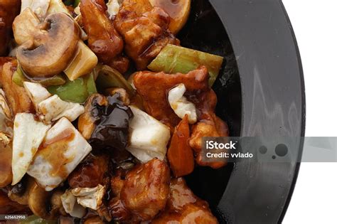 Chinese Food Chichen In Soya Sauce And Vegetables Stock Photo ...