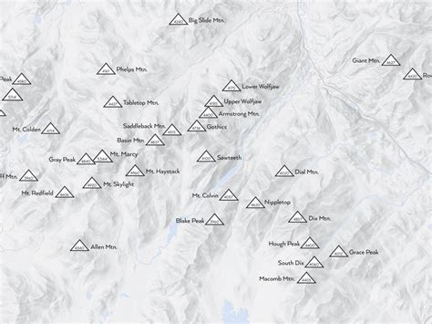 Adirondack High Peaks Map 18x24 Poster - Best Maps Ever