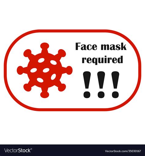 No Entry Without Face Mask Banner Mask Required Vector Image