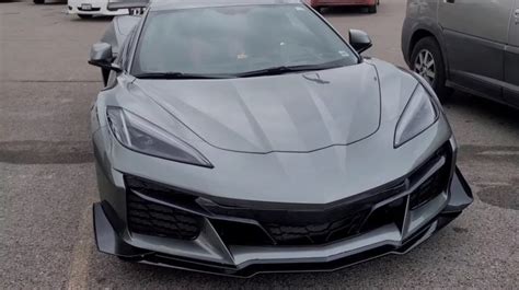 2023 Corvette Z06 In Hypersonic Gray Spotted In Public Parking Lot